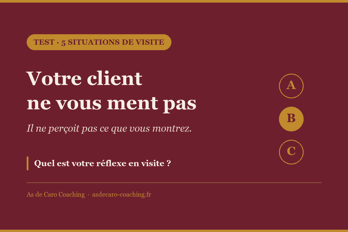 Votre client ne vous ment pas : il ne perçoit pas ce que vous montrez