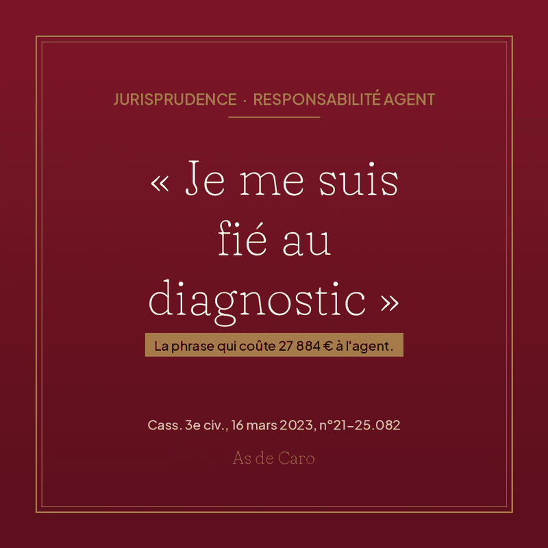 Diagnostic erroné : la responsabilité de l'agent immobilier